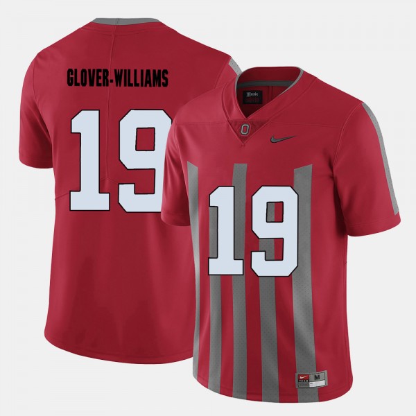 Ohio State Buckeyes Eric Glover-Williams Men's #19 Red College Football Jersey 2404YECR3